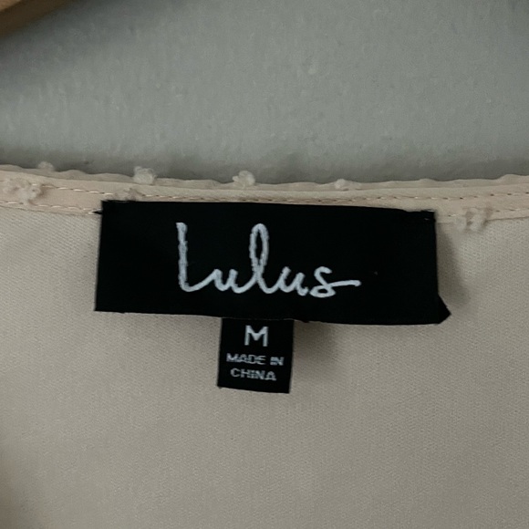 Lulus Next To You Cream Swiss Dot Ruffle Midi Dress Medium - Picture 3 of 15